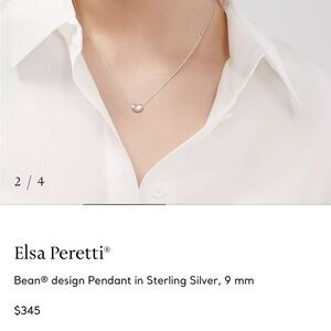 Tiffany’s Elsa Perretti, Classic Silver Bean Necklace